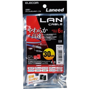 やわらかＬＡＮケーブル　ＣＴ６　ストレート　０．３ｍ　ブルー　ＬＤ－ＧＰＹ／ＢＵ０３　■２営業日内届