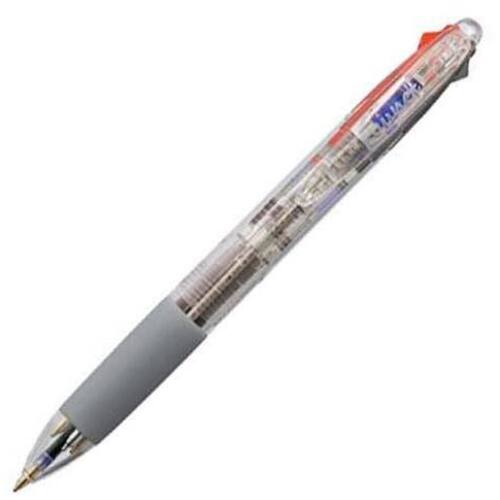 ボールペン３色＋シャープ　０．７ｍｍ　透明　５本