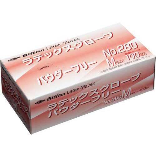 ラテックスグローブ　Ｎｏ．２８０　Ｍ　１００枚入