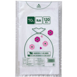 低密度薄手ゴミ袋詰替用　７０Ｌ乳白　１２０枚&times;４