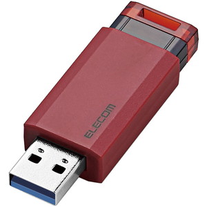 ＵＳＢ３．１（Ｇｅｎ１）対応メモリー／ノック式／オートリターン機能付／３２ＧＢ／レッド　■お取り寄せ品