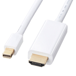 ミニＤｉｓｐｌａｙＰｏｒｔ－ＨＤＭＩ変換ケーブル（ホワイト・２ｍ）　ＫＣ－ＭＤＰＨＤＡ２０　■お取り寄せ品