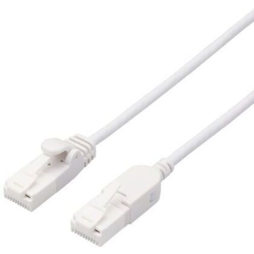 ＬＡＮケーブル／ＣＡＴ６Ａ／爪折れ防止／スイング式コネクタ／１．０ｍ／ホワイト　■お取り寄せ品