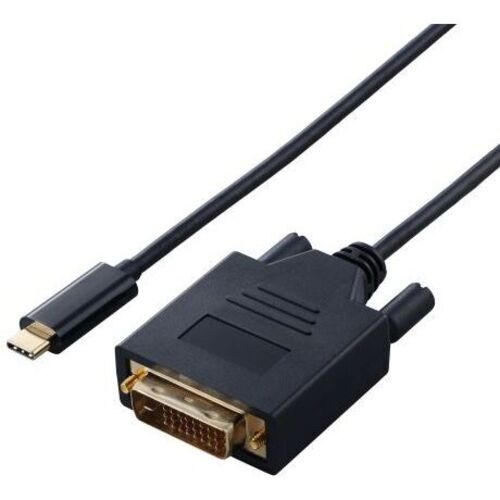 変換ケーブル／Ｔｙｐｅ－Ｃ－ＤＶＩ／１．０ｍ／ブラック　ＣＡＣ－ＣＤＶＩ１０ＢＫ２　■お取り寄せ品