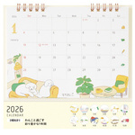 ２０２６卓上カレンダー　リング　Ｍ　イヌ柄　【お取り寄せ品】１３営業日以内届