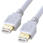 ＩＥＥＥ１３９４ケーブル（６ｐｉｎ－６ｐｉｎ・２ｍ・ライトグレー）　ＫＥ－１３９４－２Ｋ　■お取り寄せ品
