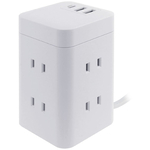 ＨＩＤＩＳＣ　コンパクトタワー型電源タップ　ＨＤ－ＡＣ６Ｕ３ＷＨ　■お取り寄せ品