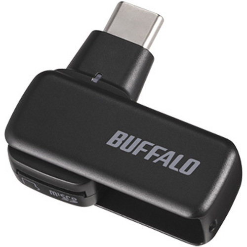 Ｔｙｐｅ－Ｃ接続　ＵＳＢ３．２　ｍｉｃｒｏＳＤ専用カードリーダ　ブラック　ＢＳＣＲＭ１００Ｕ３ＣＢＫ　■お取り寄せ品