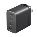 ＵＳＢ　ＰＤ対応ＡＣ充電器（ＰＤ６５Ｗ・Ｃ×３＋Ａ×１）　ＡＣＡ－ＰＤ１０７ＢＫ　■お取り寄せ品
