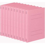 フラットファイルＶ樹脂とじ具　Ｂ５縦　桃　１０冊