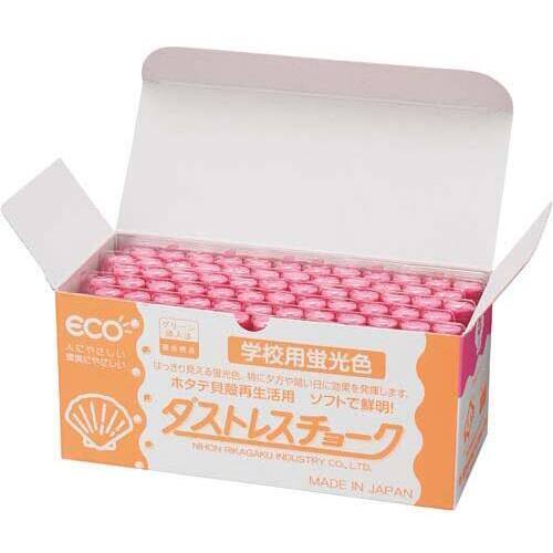 ダストレス学校用蛍光チョーク　赤　７２本