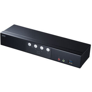 ＤｉｓｐｌａｙＰｏｒｔ対応パソコン自動切替器（４：１）　ＳＷ－ＫＶＭ４ＨＤＰＵ　■お取り寄せ品