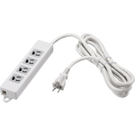 ３ピン式電源タップ　４個口　３ｍ　ホワイト　２重構造　ＢＴＭＴＬ３４３０ＷＨ　■お取り寄せ品