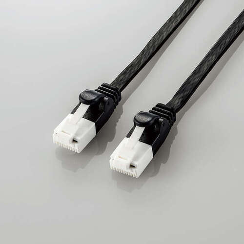 ＬＡＮケーブル／ＣＡＴ６Ａ準拠／爪折れ防止／フラット／５．０ｍ／ブラック　ＬＤ－ＧＦＡＴ／ＢＫ５０　■お取り寄せ品