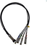 １００ＧｂＥ　ＱＳＦＰ２８　ｔｏ　４ｘ２５ＧｂＥ　１ｍ　ＤＡＣ　ブレークアウトケーブル　■２営業日内届