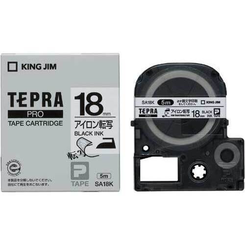 ＰＲＯテープ　アイロン転写　黒文字　１８ｍｍ　【お取り寄せ品】５営業日以内届