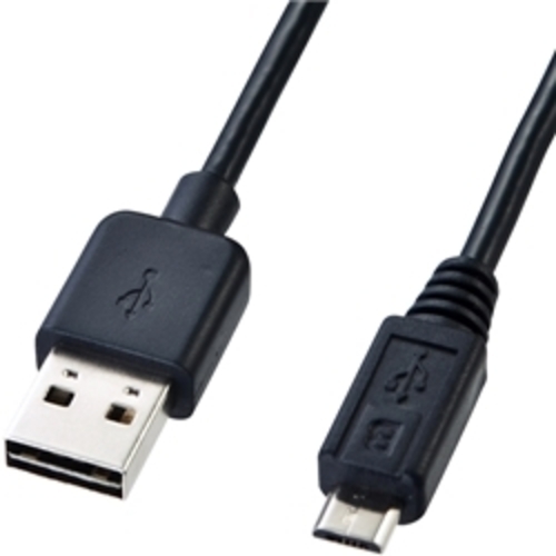 両面挿せるマイクロＵＳＢケーブル（ＭｉｃｒｏＢ・０．２ｍ・ブラック）　ＫＵ－ＲＭＣＢ０２　■お取り寄せ品