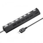 節電タップ（２Ｐ・６個口・１ｍ・ブラック）　ＴＡＰ－Ｓ３０－１ＢＫ　■お取り寄せ品