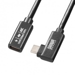 ＵＳＢ５Ｇｂｐｓ　Ｔｙｐｅ－Ｃ延長ケーブル（Ｌ型・ＰＤ１００Ｗ・１ｍ）　ＫＵ－５ＧＣＣＰ１００ＥＮＬ１０　■お取り寄せ品