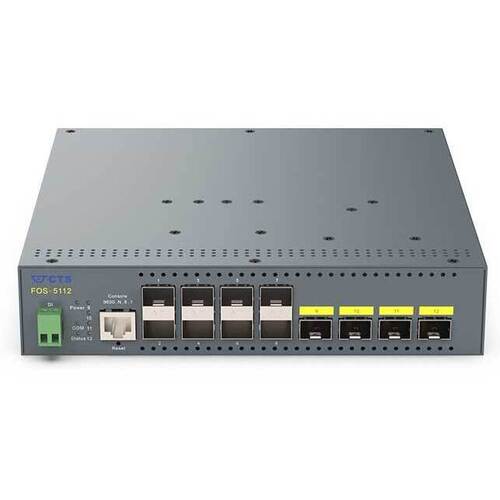 ８ｘ　１０００Ｘ　＋　４ｘ　ＳＦＰ＋　管理機能Ｌ２光集約スイッチ　ＦＯＳ－５１１２－１Ｄ　■お取り寄せ品