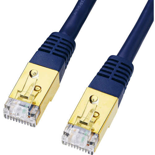 カテゴリ７ＬＡＮケーブル（０．２ｍ・ネイビーブルー）　ＫＢ－Ｔ７－００２ＮＶＮ　■お取り寄せ品