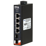 産業用非管理型４＋２ポートイーサネットスイッチ（内４ポートＰｏＥ対応）　ＤＩＮレールマウント対応　■お取り寄せ品