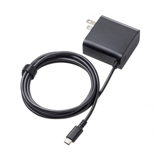 ＵＳＢ　ＰＤ対応ＡＣ充電器（ＰＤ６５Ｗ・Ｔｙｐｅ－Ｃケーブル一体型）　ＡＣＡ－ＰＤ１１０ＢＫ　■お取り寄せ品