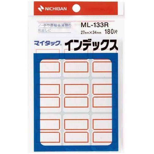 マイタックインデックス大　赤１８０片入&times;１０