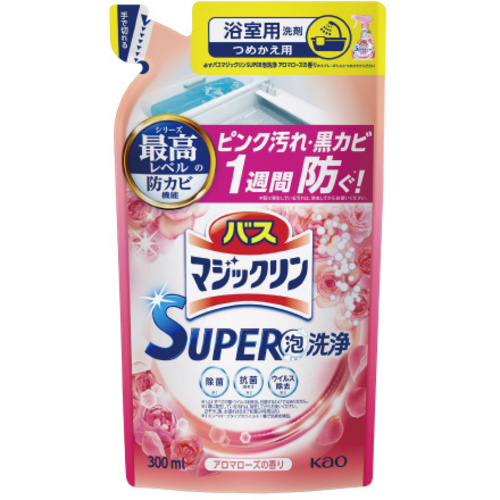 バスマジＳＵＰＥＲ泡アロマローズ詰替３００ｍｌ&times;６