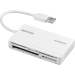 ＵＳＢ２．０　マルチカードリーダー　ＵＨＳ－Ｉ対応　ケーブル収納モデル　ホワイト　ＢＳＣＲ５００Ｕ２ＷＨ　■２営業日内届