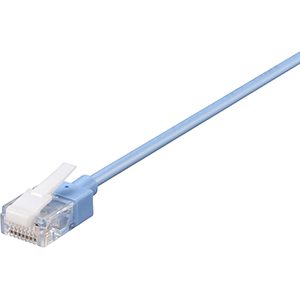 ツメ折れないＣａｔ６Ａ　ＬＡＮケーブル　スリム　小型コネクター　５ｍ　ブルー　■お取り寄せ品