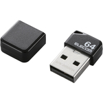 ＵＳＢメモリ／ＵＳＢ２．０／小型／キャップ付／６４ＧＢ／ブラック　ＭＦ－ＳＵ２Ｂ６４ＧＢＫ　■お取り寄せ品