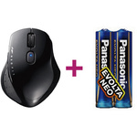 無線５ボタン　ネオフィットマウス　ブラック　Ｍ