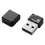 ＵＳＢ２．０メモリ　小型　キャップ付　１６ＧＢ　黒