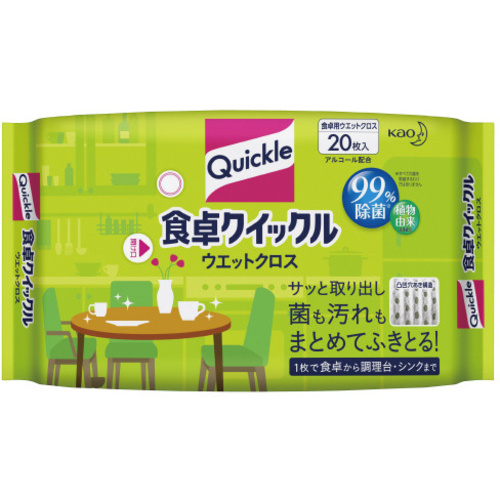 食卓クイックル　ウエットクロス　２０枚入&times;４