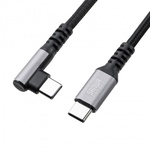 ＵＳＢ　２．０　Ｔｙｐｅ－Ｃケーブル（Ｃ－Ｃ・片側Ｌ型コネクタ・６０Ｗ・１ｍ）　■お取り寄せ品