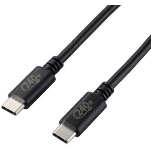 ＵＳＢ２．０ケーブル／Ｃ－Ｃ／認証品／２４０Ｗ／１．０ｍ／ブラック　Ｕ２Ｃ－ＣＣＰＥ１０ＮＢＫ　■お取り寄せ品