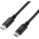 ＵＳＢ２．０ケーブル／Ｃ－Ｃ／認証品／２４０Ｗ／１．０ｍ／ブラック　Ｕ２Ｃ－ＣＣＰＥ１０ＮＢＫ　■お取り寄せ品