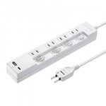 ＵＳＢ充電機能付きタップ　Ｔｙｐｅ－Ｃ搭載（２Ｐ・４個口・２ｍ）　ＴＡＰ－Ｂ１０２ＵＣ－２Ｗ　■お取り寄せ品