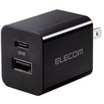 ＡＣ充電器／ＵＳＢ　ＰＤ２０Ｗ／ＵＳＢ－Ｃ／ＵＳＢ－Ａ／ブラック　ＭＰＡ－ＡＣ１２０２０ＢＫ　■お取り寄せ品