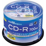 ＣＤ－Ｒデータ用　４８倍速　ＩＪ対応　５０枚ＳＰ　ＣＤＲ７００Ｓ．ＷＰ．５０ＳＰ