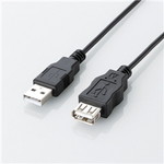 エコＵＳＢ２．０延長ケーブル／Ａ－Ａメスタイプ／エコ／０．５ｍ／ブラック　■お取り寄せ品