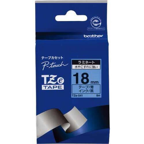 ピータッチ　ラミネート青色テープ１８ｍｍ黒文字&times;５