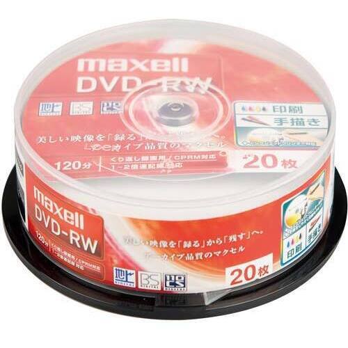 ＤＶＤ－ＲＷ録画用　２倍速　ＩＪ対応　２０枚ＳＰ