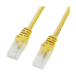ツメ折れ防止ＣＡＴ５ｅＬＡＮケーブル（５ｍ・イエロー）　ＬＡ－Ｙ５ＴＳ－０５Ｙ　■お取り寄せ品