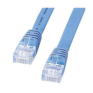 エンハンスドカテゴリ５撚線フラットケーブル５ｍ　ＬＡ－ＦＬ５－０５ＬＢＫ　■お取り寄せ品