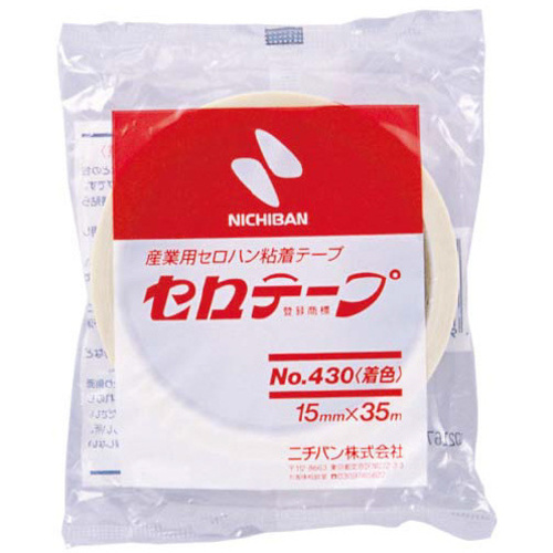 着色セロテープ　白　１５ｍｍ×３５ｍ　１０巻