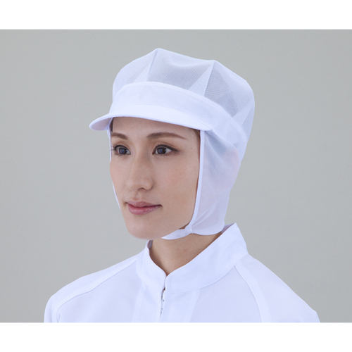 衛生帽子男女兼用　全メッシュ八角トリタレアゴテープ　ＨＳ－３　２－５８５９－０８