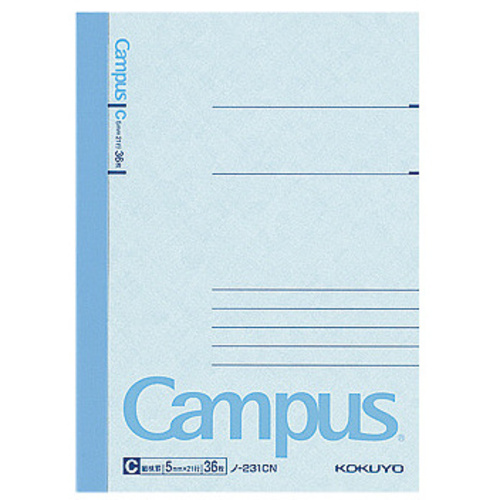 キャンパスノート　Ｂ７　Ｃ罫５ｍｍ　３６枚