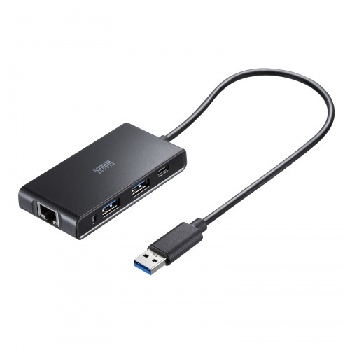 ＵＳＢハブ付き　２．５ギガビットＬＡＮアダプタ（ＵＳＢ　Ａ接続）　ＵＳＢ－３ＨＬＳ８ＢＫ　■お取り寄せ品